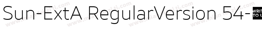 Sun-ExtA RegularVersion 54字体转换